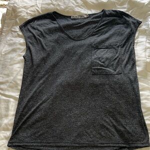 Michael Stars dark gray pocket tee. O/S